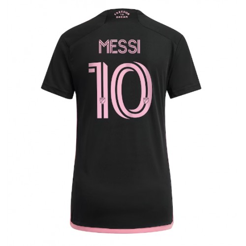 Fotballdrakt Dame Inter Miami Lionel Messi #10 Bortedrakt 2023-24 Kortermet
